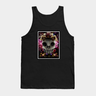 skull flowers design Tank Top